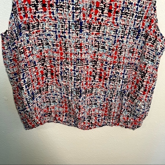 Zara Basic Sleeveless Shell Blouse Geometric - Picture 4 of 10